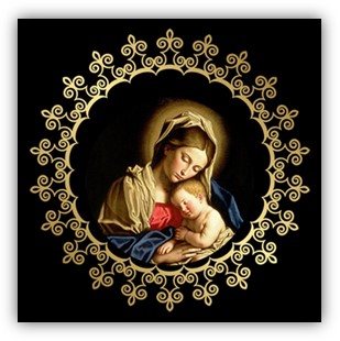 an idol image of mary holding baby jesus